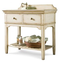 38 Inch Single Sink Bathroom Vanity with Wood Counter Top