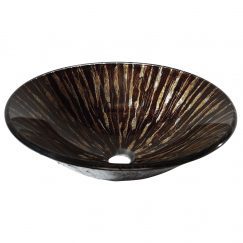 Golden Ebony Design Glass Vessel Sink