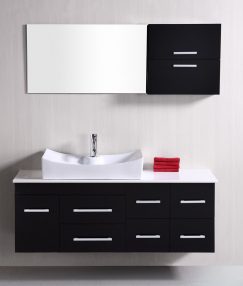 53 Inch Modern Single Sink Bathroom Vanity in Espresso