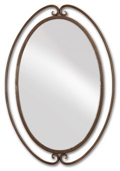 Kilmer Iron Rust Oval Mirror