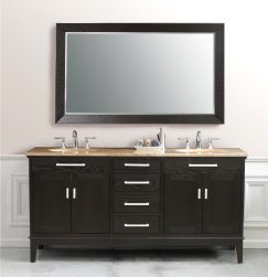 72 Inch Modern Double Sink Bathroom Vanity with Mirror