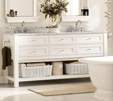 white bathroom vanities