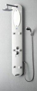 Novara PVC Silver Shower Massage Panel