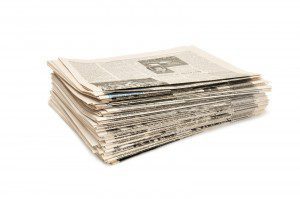 newspapers isolated on a white background