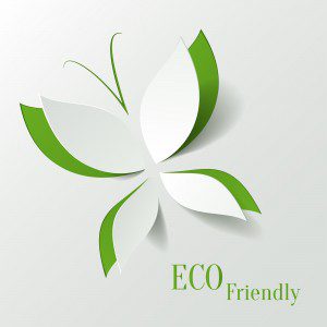 Eco Concept - Green Butterfly Cut The Paper Like Leaves