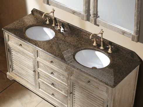 weathered vanity