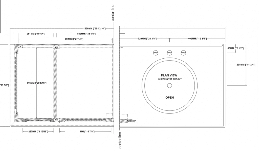 how to measure a bathroom countertop