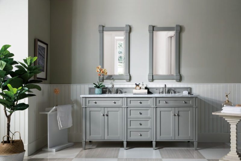 72 Inch Double Sink Bathroom Vanity with Choice of Top