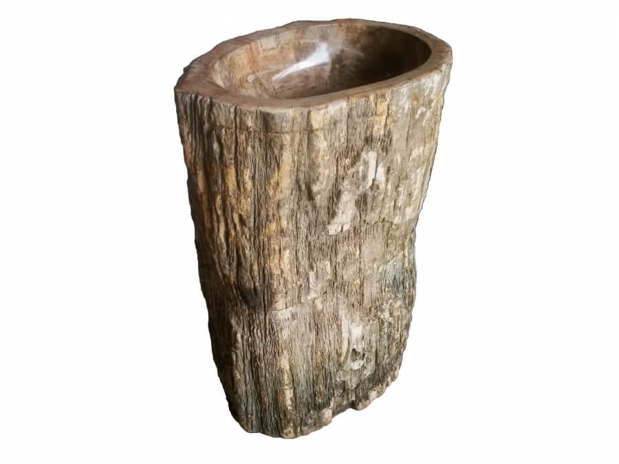 Petrified Wood Natural Stone Pedestal Sink