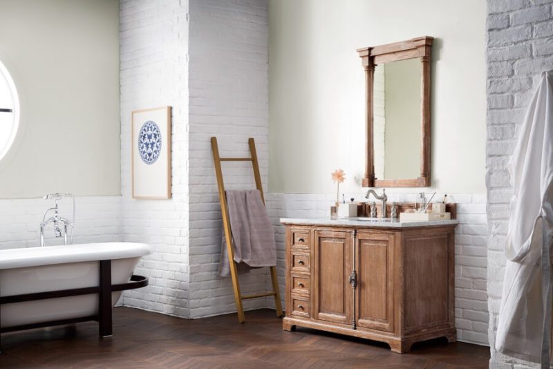 48 Inch Single Sink Bathroom Vanity in Driftwood Finish