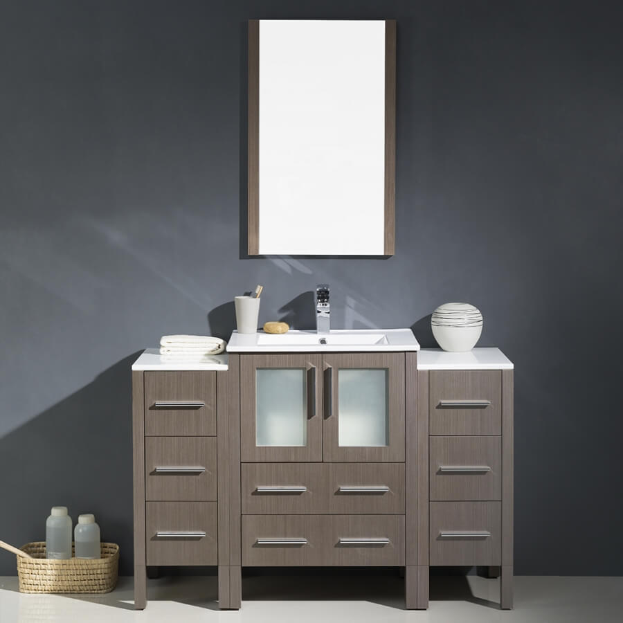 48 Inch Gray Oak Modern Bathroom Vanity