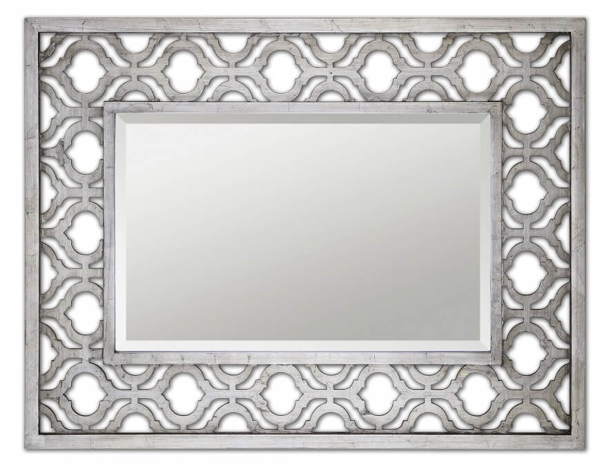 Sorbolo Antiqued Silver Leaf With Black Undertones Rectangular Mirror