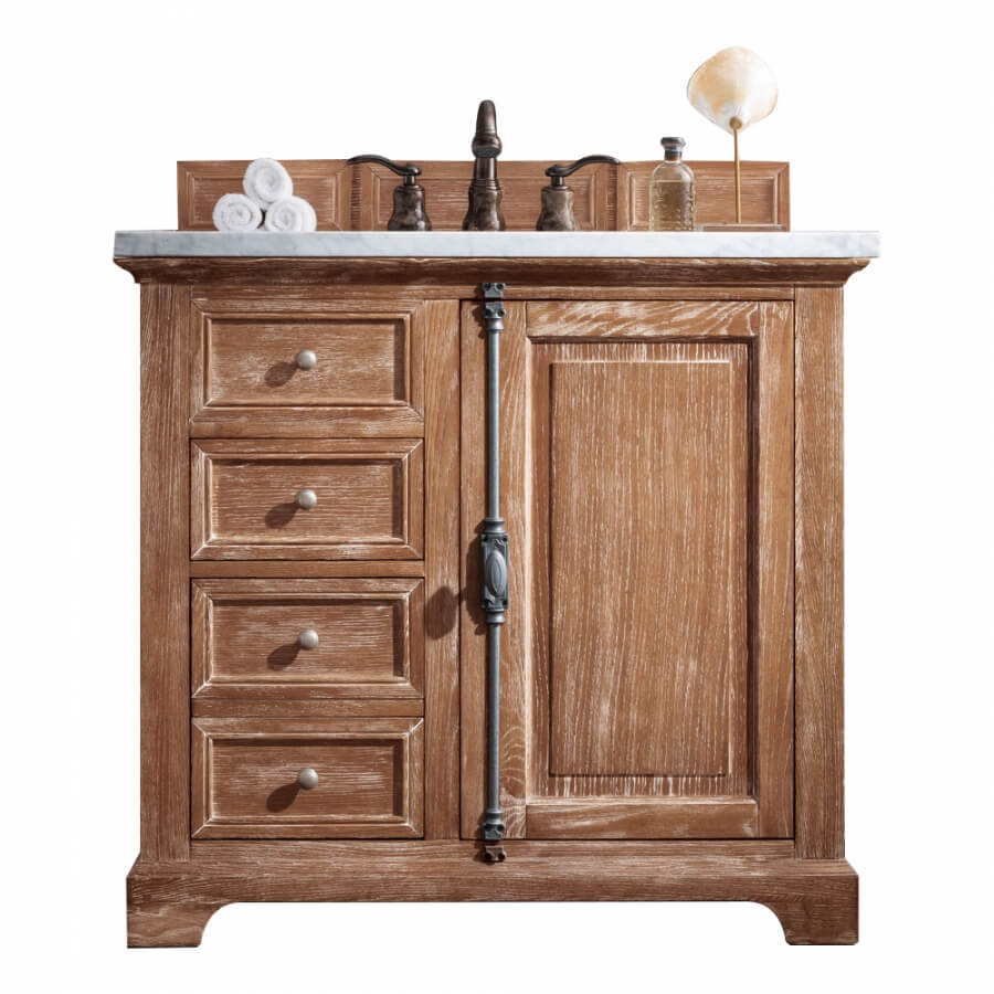 36 Inch Single Sink Bathroom Vanity in Driftwood Finish