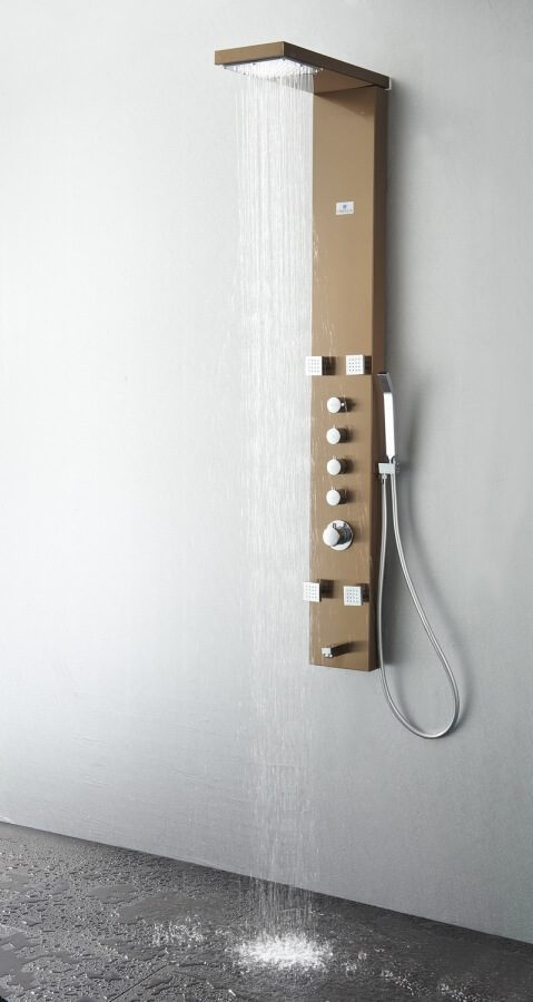 Stainless Steel Thermostatic Shower Massage Panel