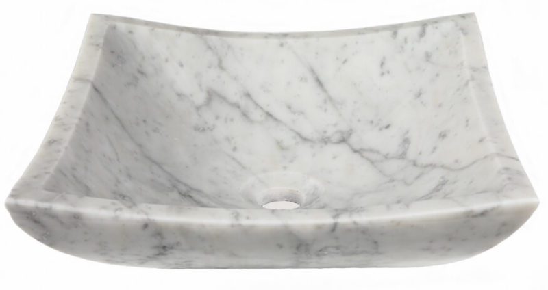 Carrara Marble Square Deep Zen Sink