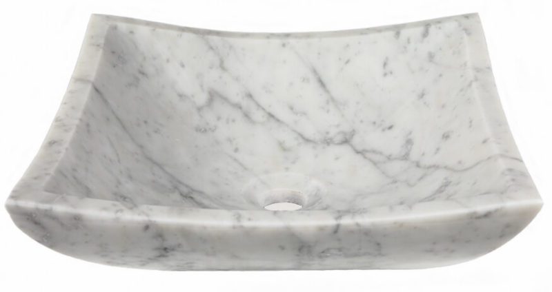 Carrara Marble Square Deep Zen Sink