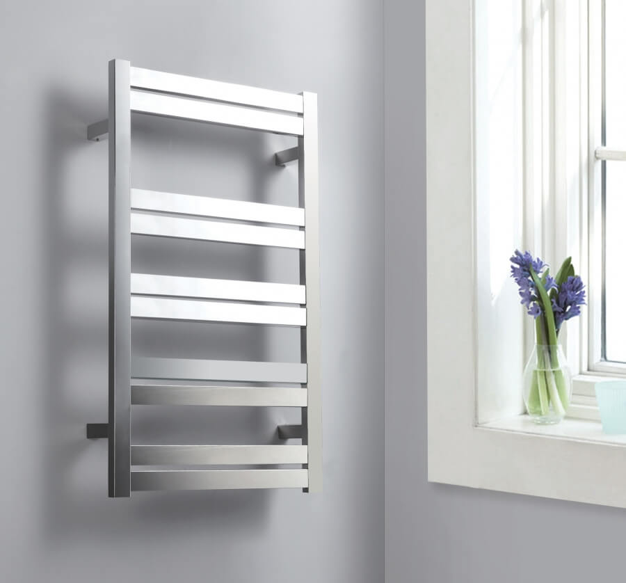 Brushed Nickel Towel Warmer with 10 Warming Bars