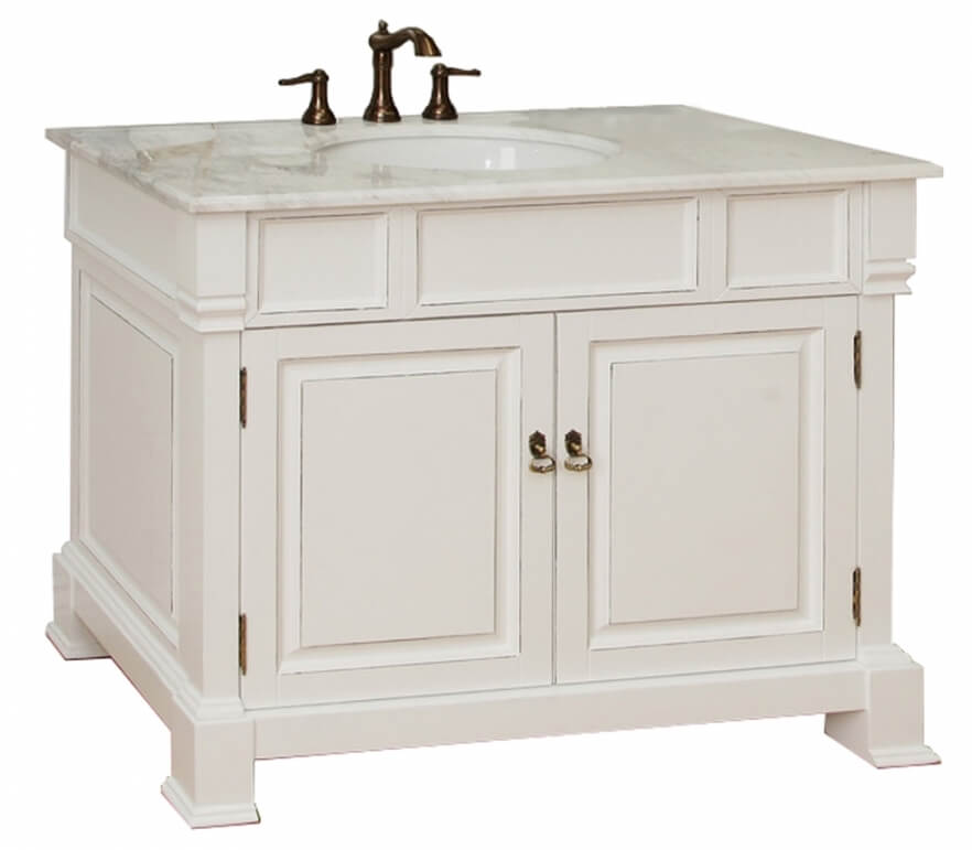 42 Inch Single Sink Bath Vanity in White