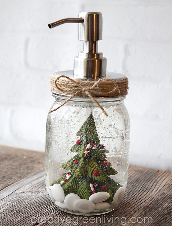 DIY Christmas soap dispenser