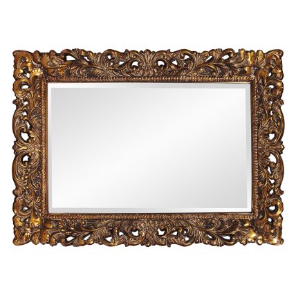 Barcelona Mirror with Antique Gold Leaf Finish