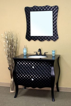 36 Inch Single Sink Bathroom Vanity in Black