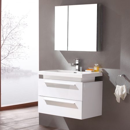 32 Inch White Modern Bathroom Vanity