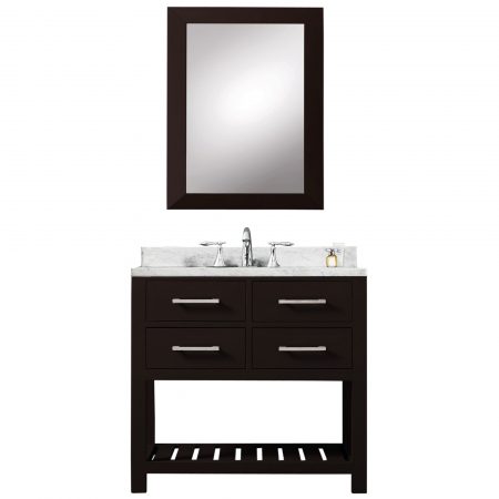 30 Inch Single Sink Bathroom Vanity in Espresso with Soft Closing Drawers