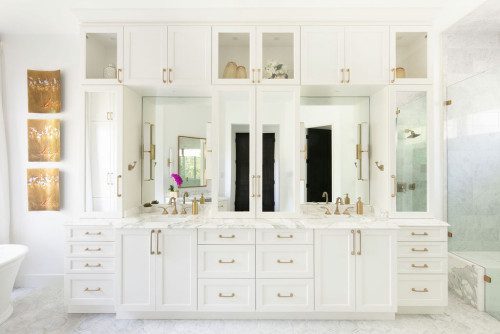 master bathroom transitional vanity