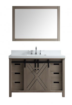 48 Inch Single Sink Bathroom Vanity with Barn Style Doors