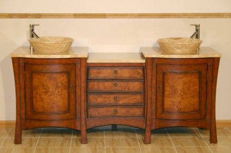 72 Inch Double Vessel Sink Bathroom Vanity with Drawers